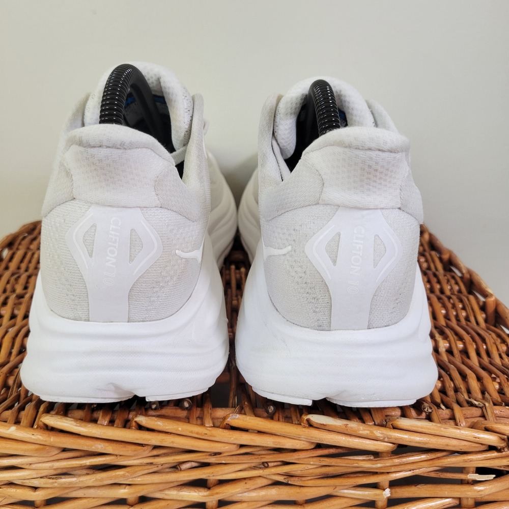Hoka Clifton 10 Womens Running Shoes White White 1162031 WWH Size 9.5 B Sneaker - Picture 6 of 7